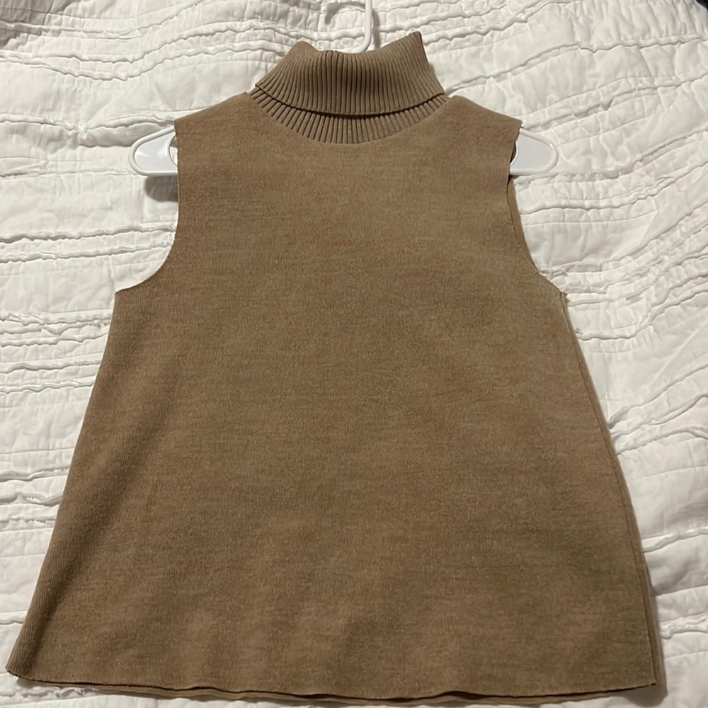 Zara wool sleeveless turtle neck